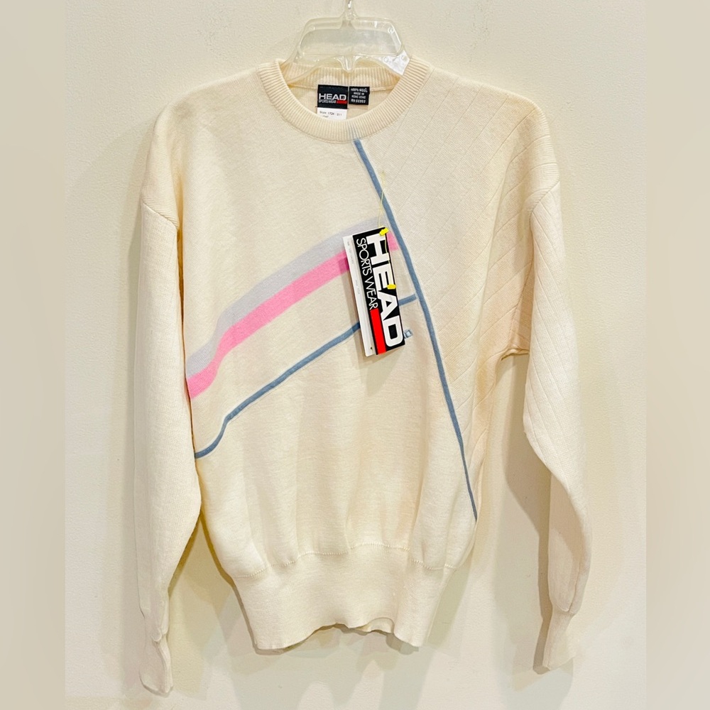 VTG Head Sportswear Wool Sweater Stripes